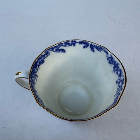 Royal Crown Derby Tea Cup & Saucer Vintage Mikado England Blue & White Gold Rim - Picture 6 of 14